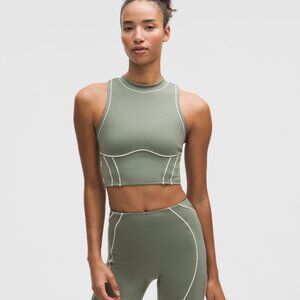 Ultralu Contour-Seam Cropped Tank Top